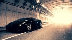 Lamborghini Gallardo Passing Through Tunnel